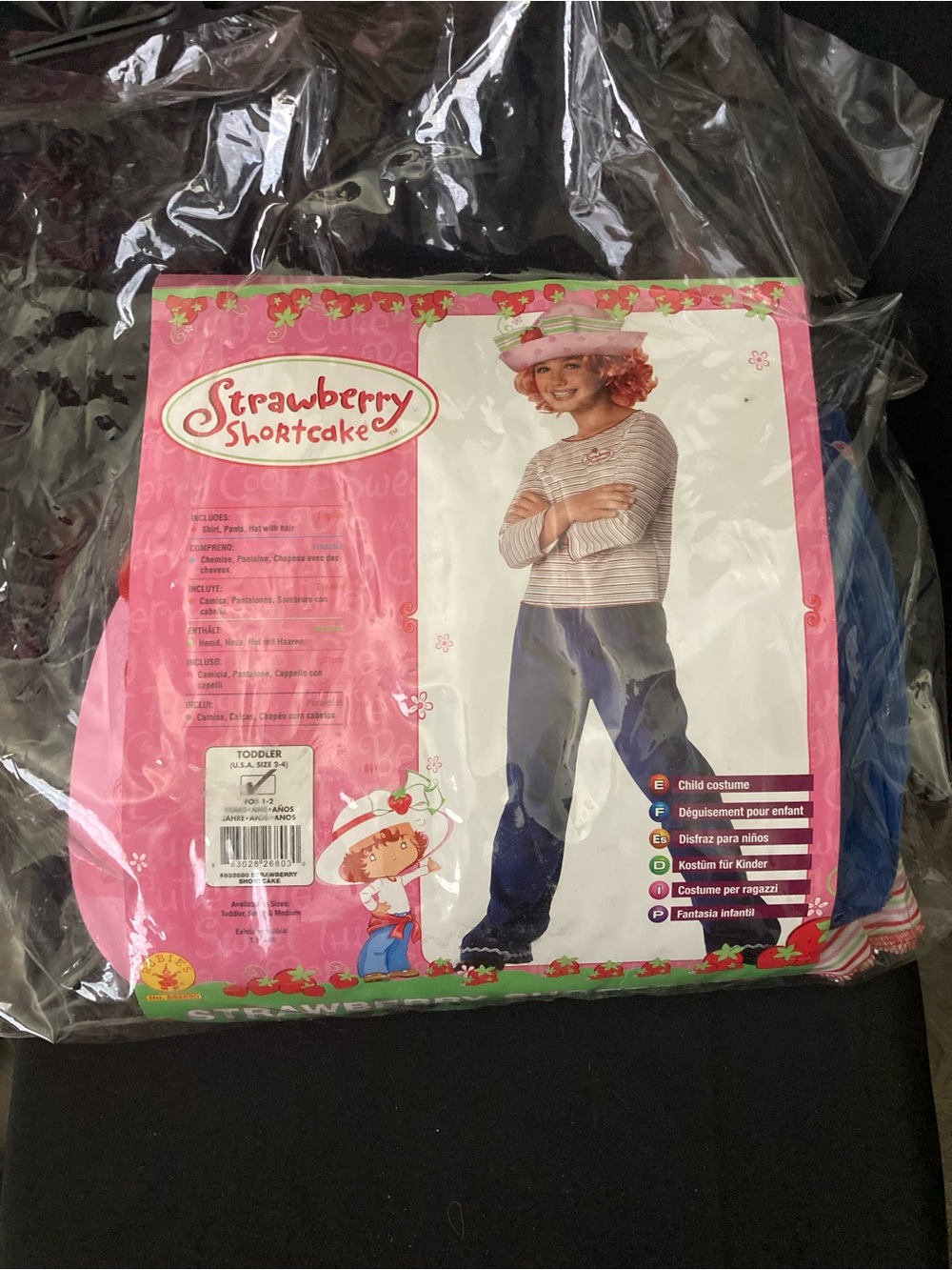 Strawberry Shortcake Cartoon Character Complete Dress Up Halloween Child Costume